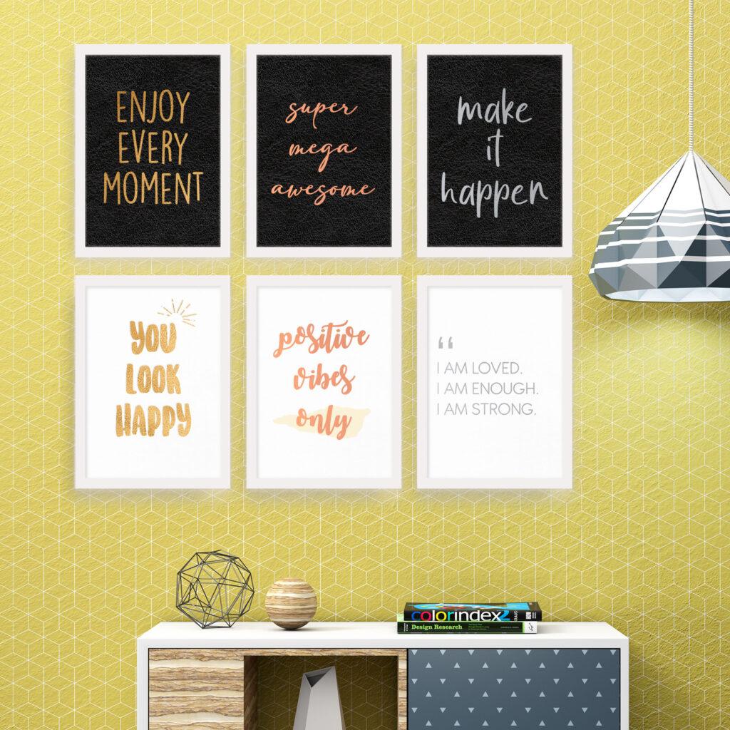 5 prints to to complete your home- décor under $50. 3 Quote - Framed Foil Poster